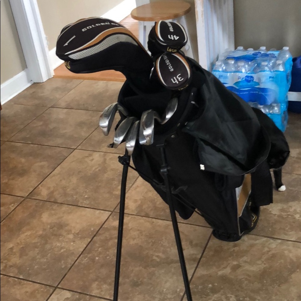 Full set of golden bear left handed golf clubs